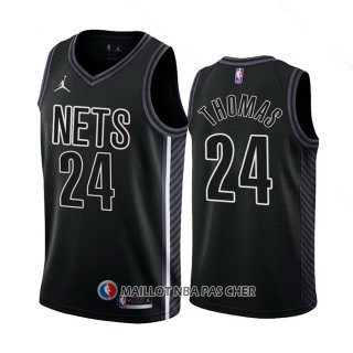 Maillot Brooklyn Nets Cam Thomas NO 24 Statement 2022-23 Noir