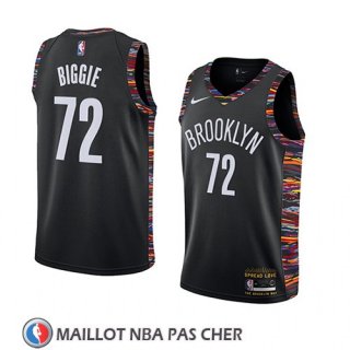 Maillot Brooklyn Nets Biggie Ciudad 2018-19 Noir