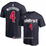 Maillot Manche Courte Washington Wizards Russell Westbrook Statement Bleu