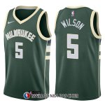 Maillot Milwaukee Bucks D.j. Wilson Swingman Icon 5 2017-18 Vert