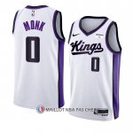 Maillot Sacramento Kings Malik Monk NO 0 Association 2023-24 Blanc
