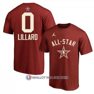 Maillot Manche Courte All Star 2024 Damian Lillard Rouge