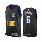Maillot Denver Nuggets Deandre Jordan NO 6 Ville 2023-24 Noir