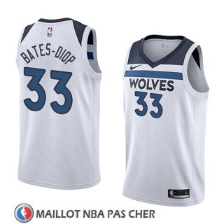 Maillot Minnesota Timberwolves Keita Bates-diop No 33 Association 2018 Blanc