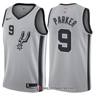 Maillot Authentique San Antonio Spurs Parker 2017-18 9 Gris