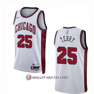 Maillot Chicago Bulls Dalen Terry NO 25 Ville 2022-23 Blanc