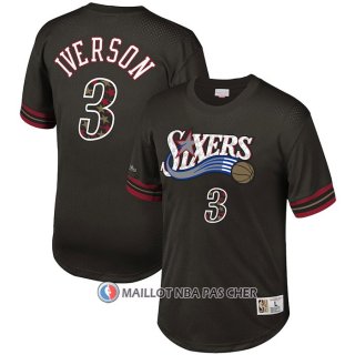 Maillot Manche Courte Philadelphia 76ers Allen Iverson NO 3 Noir2