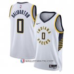 Maillot Indiana Pacers Tyrese Haliburton NO 0 Icon 2022-23 Blanc