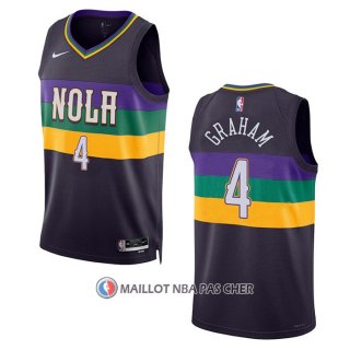 Maillot New Orleans Pelicans Devonte Graham NO 4 Ville 2022-23 Volet