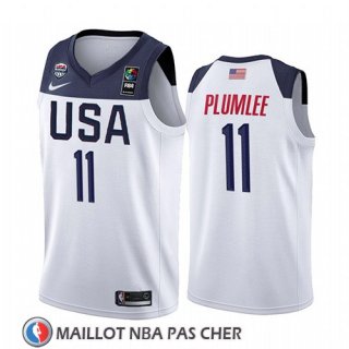 Maillot USA Mason Plumlee 2019 FIBA Basketball World Cup Blanc
