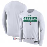 Maillot Manches Longues Boston Celtics Practice Performance 2022-23 Blanc