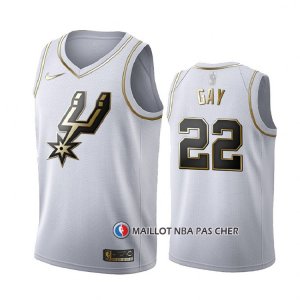 Maillot Golden Edition San Antonio Spurs Rudy Gay Blanc