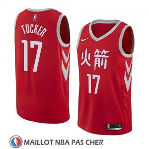 Maillot Houston Rockets P.j. Tucker No 17 Ciudad 2018 Rouge