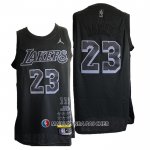 Maillot Los Angeles Lakers LeBron James No 23 MVP Noir2