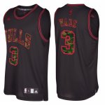 Maillot Camuoflage Mode Bulls dwyane Wade 3 Noir