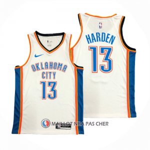Maillot Oklahoma City Thunder James Harden NO 13 Association Blanc