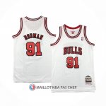 Maillot Enfant Chicago Bulls Dennis Rodman NO 91 Mitchell & Ness 1997-98 Blanc