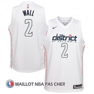 Maillot Washington Wizards Wall 2 Ciudad 2017-18 Blanc