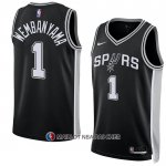 Maillot San Antonio Spurs Victor Wembanyama NO 1 Icon 2022-23 Noir