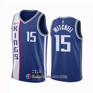 Maillot Sacramento Kings Davion Mitchell NO 15 Ville 2023-24 Bleu