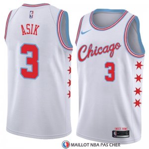 Maillot Chicago Bulls Omer Asik Ville 2018 Blanc