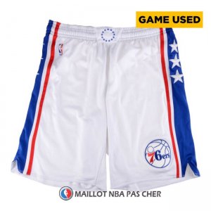 Short Philadelphia 76ers 2017-18 Blanc
