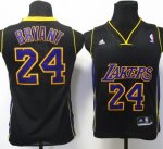 Maillot Enfant de Bryant Los Angeles Lakers #24 Noir
