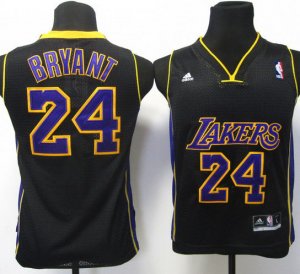 Maillot Enfant de Bryant Los Angeles Lakers #24 Noir