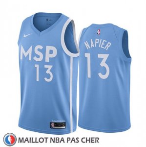 Maillot Minnesota Timberwolves Shabazz Napier Ville Edition Bleu
