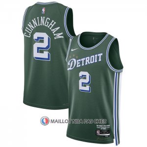 Maillot Detroit Pistons Cade Cunningham NO 2 Ville 2022-23 Vert