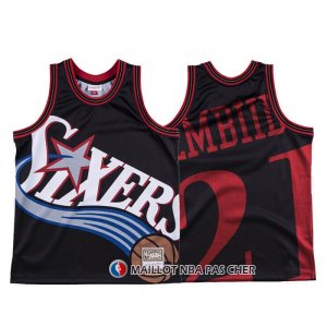 Maillot Philadelphia 76ers Joel Embiid Mitchell & Ness Big Face Noir