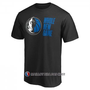 Maillot Manche Courte Dallas Mavericks Whole New Game Noir
