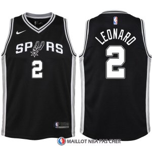 Maillot Enfant San Antonio Spurs Leonard 2017-18 2 Noir