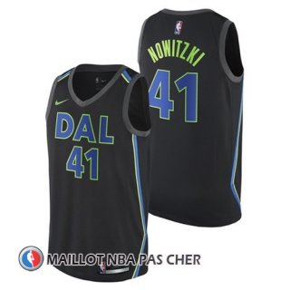 Maillot Dallas Mavericks 41 Ciudad 2017-18 Noir