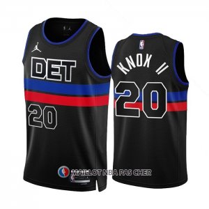Maillot Detroit Pistons Kevin Knox Ii NO 20 Statement 2022-23 Noir