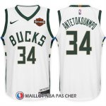 Maillot Milwaukee Bucks Giannis Antetokounmpo 34 2017-18 Blanc
