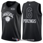 Maillot All Star 2018 New York Knicks Kristaps Porzingis 6 Noir