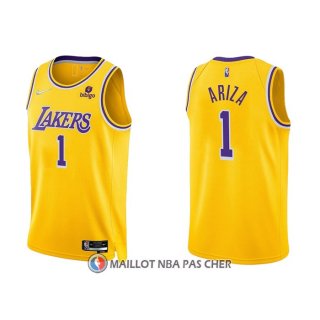Maillot Los Angeles Lakers Trevor Ariza NO 1 75th Anniversary 2021-22 Jaune