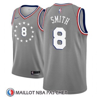 Maillot Philadelphia 76ers Zhaire Smith No 8 Ciudad 2018-19 Gris