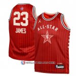 Maillot Enfant All Star 2024 Los Angeles Lakers LeBron James NO 23 Rouge