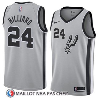 Maillot San Antonio Spurs Darrun Hilliard No 24 Statement 2018 Gris