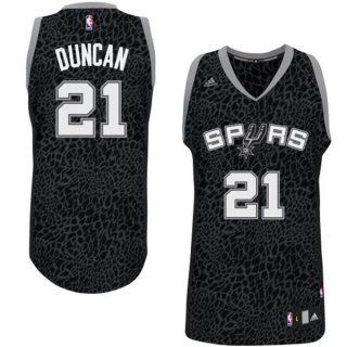 Maillot Crazy Light Leopard Spurs Duncan 21 Noir