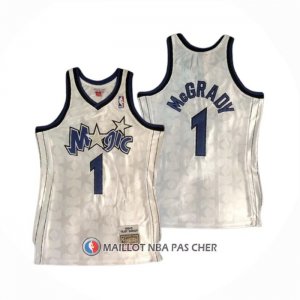 Maillot Orlando Magic Tracy McGrady NO 1 Mitchell & Ness 2000-01 Blanc