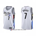 Maillot Brooklyn Nets Kevin Durant NO 7 Ville 2022-23 Blanc