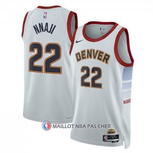 Maillot Denver Nuggets Zeke Nnaji NO 22 Ville 2022-23 Blanc
