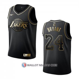 Maillot Enfant Golden Edition Los Angeles Lakers Kobe Bryant NO 24 Noir