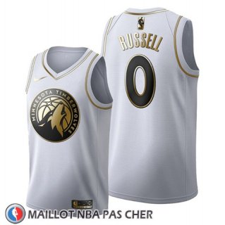 Maillot Golden Edition Minnesota Timberwolves D'angelo Russell 2019-20 Blanc