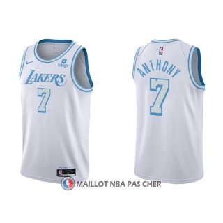 Maillot Los Angeles Lakers Carmelo Anthony NO 7 Ville 2021-22 Blanc