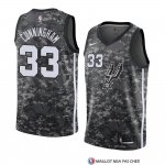 Maillot San Antonio Spurs Dante Cunningham Ville 2018 Gris