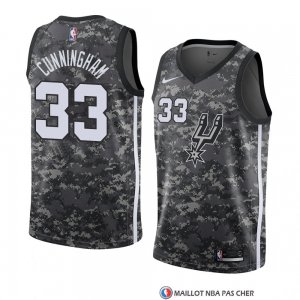 Maillot San Antonio Spurs Dante Cunningham Ville 2018 Gris